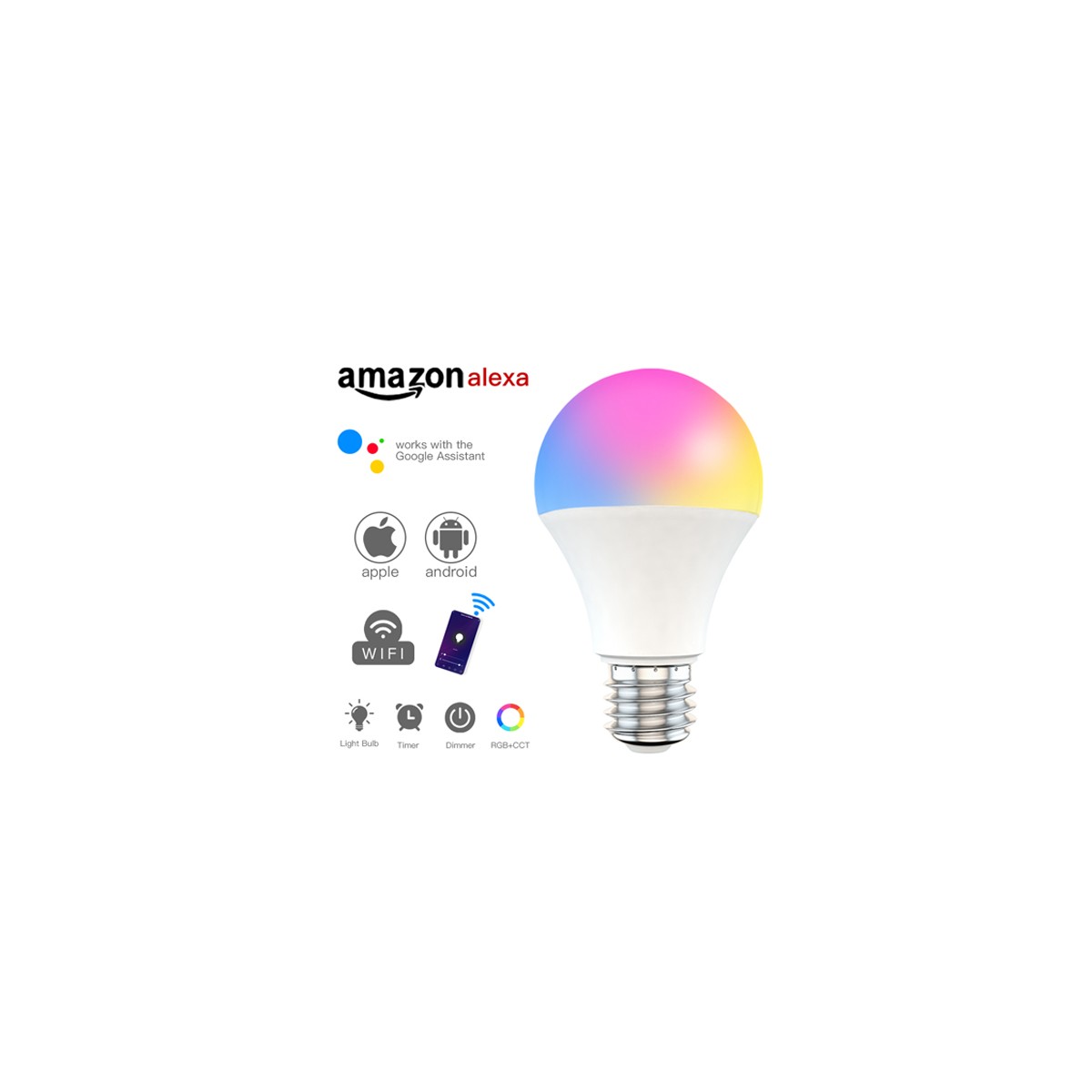 Light bulb controlled by best sale google home